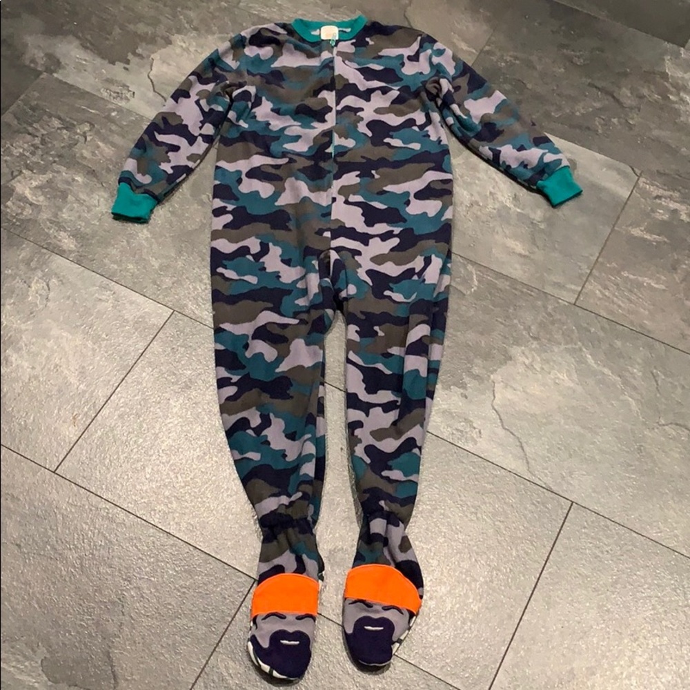 Boy camo fleece sleeper